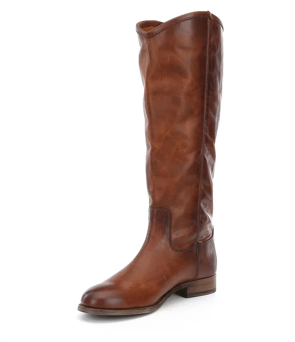 Frye Melissa Button 2 Wide Calf in Cognac - Women's Size 6.5