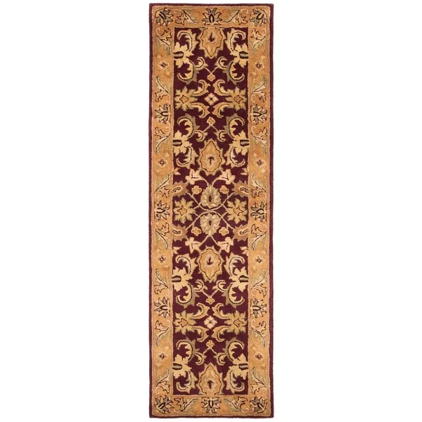 Safavieh Classic CL244B 7&6x22 x 9&6x22 Oval Dark Plum, Gold Area Rug