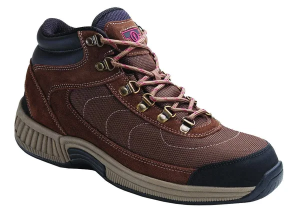 Orthofeet Women's Delta Ankle Boot, Brown Synthetic