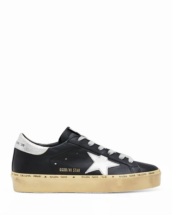 Golden Goose Hi Star Leather Low-top Sneakers - Black, Women's, 42