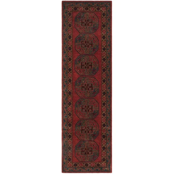Safavieh Handmade Heritage Kali Traditional Oriental Wool Rug - 2&3x22 x 6& Runner - Red