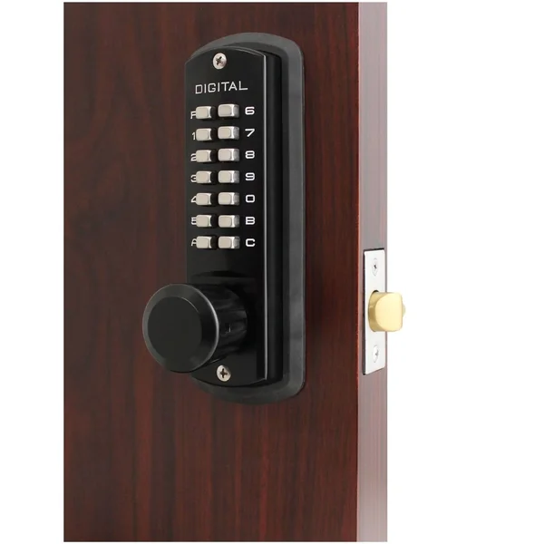 Lockey 3830DC Double Combination Mechanical Knob - Jet Black Marine Grade