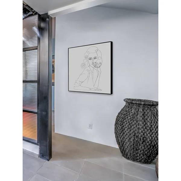 Marmont Hill Inc 'Lady Sketch' Floater Framed Painting Print on Canvas - 20 x 20