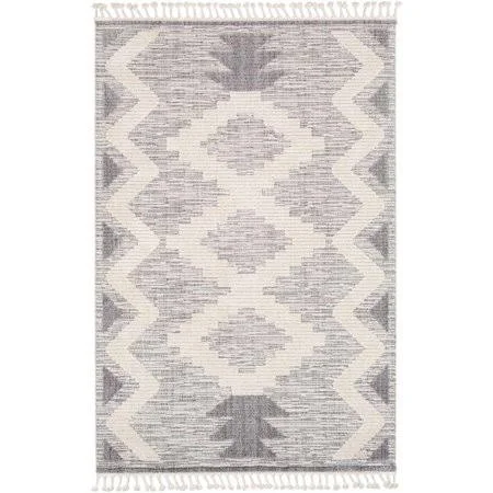 Mark & Day Klijndijk Bohemian/Global Area Rug - Gray/Cream, 7&10 inch x 10&2 inch, Size: 7&10 x 10&2
