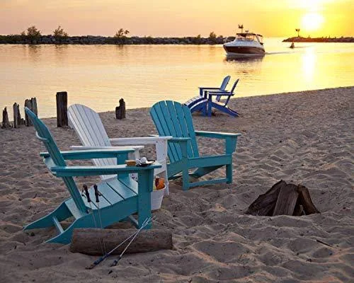 POLYWOOD South Beach Adirondack Chair - Crimson Red