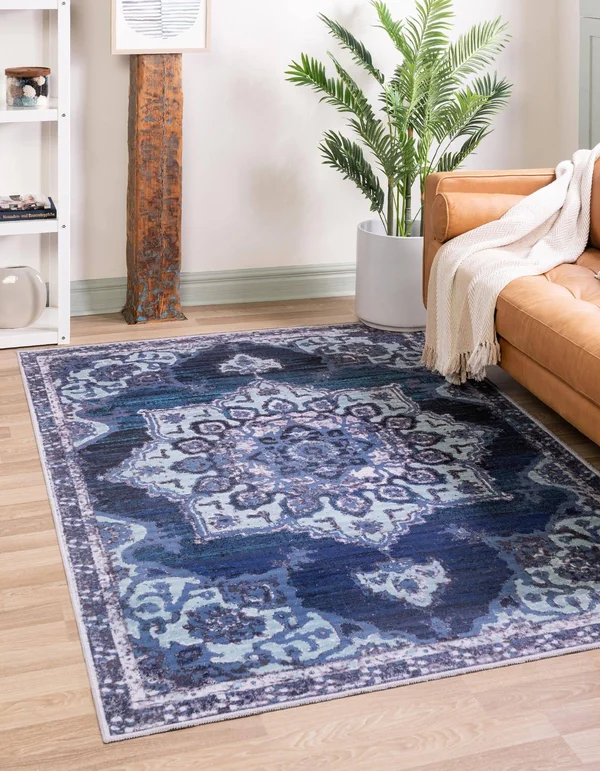 Francesca 10x13 Navy Blue Blue Large Area Rug