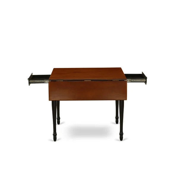 East West Furniture Dining Room Set Black & Cherry - Mzav3-bch-w
