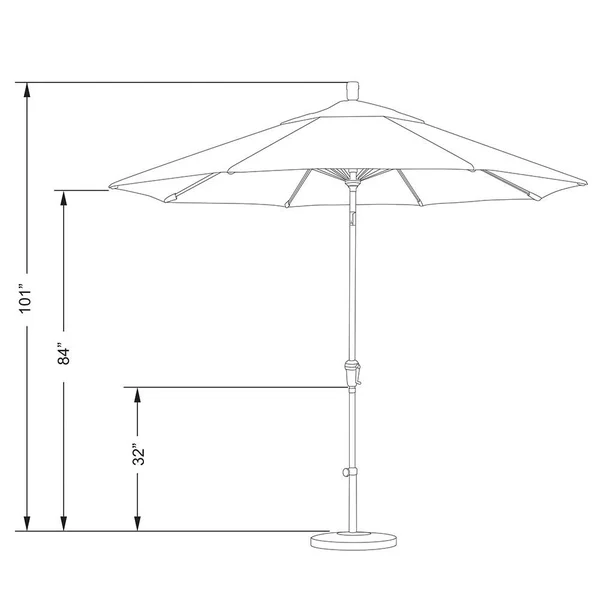 California Umbrella 9 ft. Aluminum Market Auto Tilt Bronze Patio Umbrella in Tuscan Pacifica