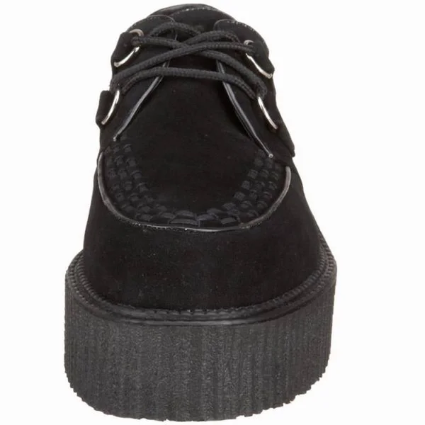 Demonia - V-CREEPER-502S 9, Black Vegan Suede