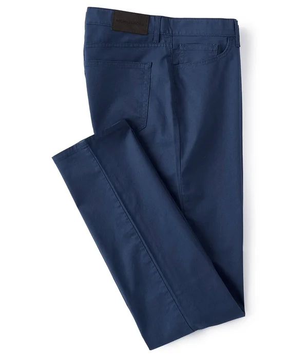 Michael Kors Slim-Fit Parker Stretch Flat Front Twill Pants - 32 30