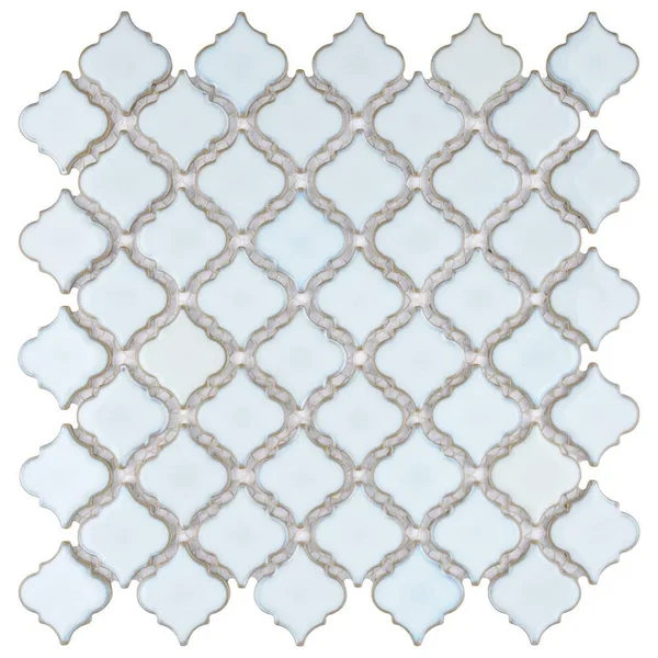 Merola Tile Hudson Tangier Silk White 12 in. x 12 in. Porcelain Mosaic Tile (10.96 Sq. ft., case), Silk White, High Sheen