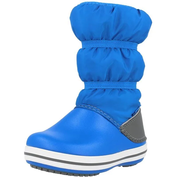 Crocs Bright Cobalt - Light Grey Kids& Crocband Winter Boot Shoes