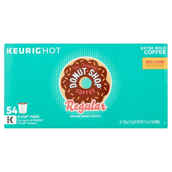 The Original Donut Shop Regular Keurig Single-Serve K-Cup Pods, Medium Roast Coffee - 54 count