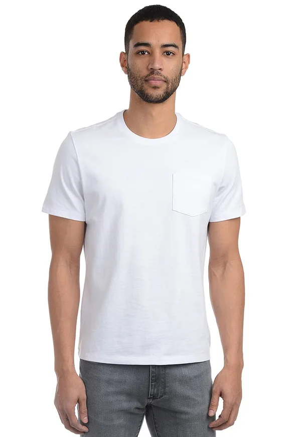 Mott & Bow - Heavyweight Pocket Tee - Carlton - WhiteHeavyweight Pocket Tee - Carlton - White