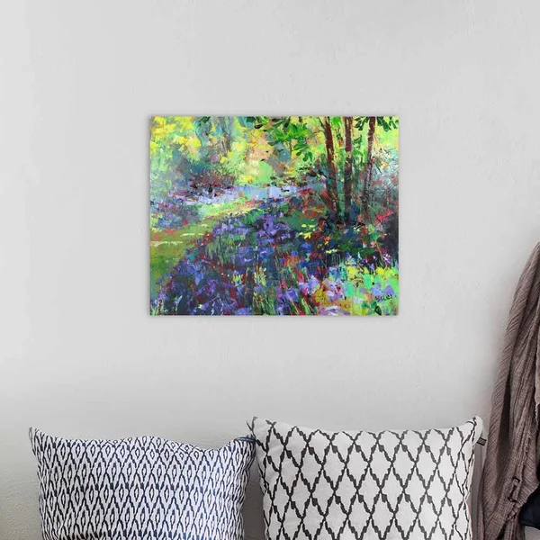Path Through The Bluebells - Canvas Wall Art, 20x16, Great Big Canvas