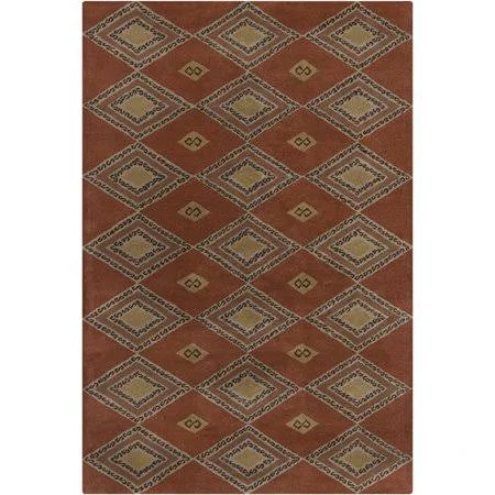 Loon Peak Chatou Hand Tufted Wool Rust/Brown Area Rug