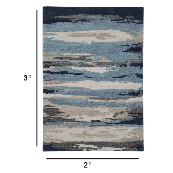 Amer Rugs Abstract ABS-4 Area Rug - 5' x 8' - Blue