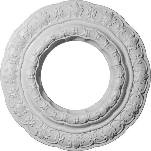 15 3/8x22OD x 7x22ID x 1x22P Lisbon Ceiling Medallion (Fits Canopies Up to 7x22) - Hand-Painted Smokey Topaz