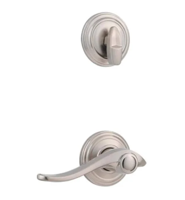 Kwikset, 966 Single Cylinder Interior Trim Pack, Avalon Lever, Left Hand, Iron Black, 966AVLLH514