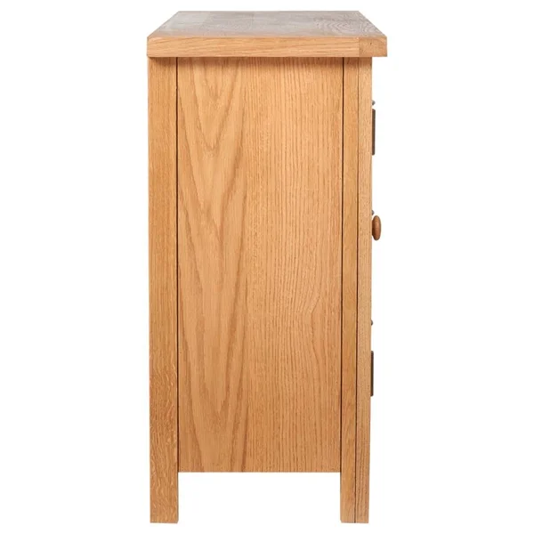 vidaXL Sideboard with 3 Drawers Solid Oak Wood 43.3x22x13.2x22x27.6x22