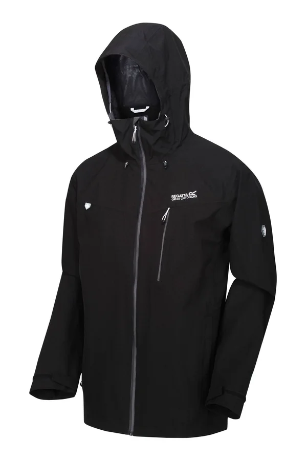 Regatta Mens Birchdale Waterproof Jacket Black/Magnet L