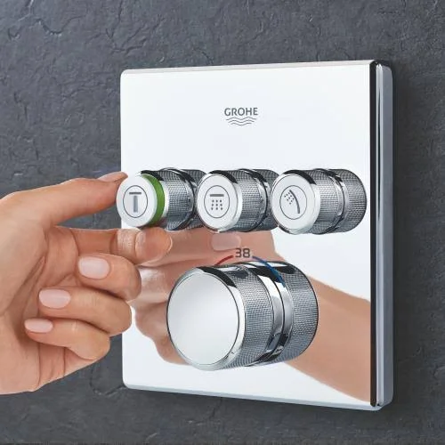 Grohe Grohtherm SmartControl Thermostat with 3 Shut-Off Valves 29126000 Chrome