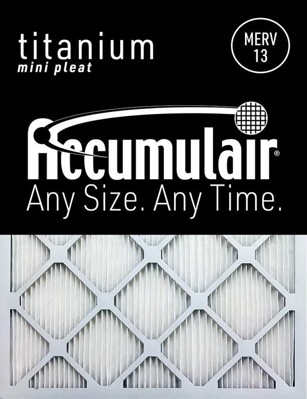 Accumulair Titanium 8x20x1 Allergen Reduction Air Filters (4 Pack)