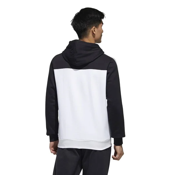 Adidas Men's Essentials Colorblock Hooded Sweatshirt Black/White M