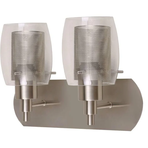 Hampton Bay Lettie 2-Light Satin Nickel Vanity Light