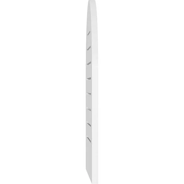 Ekena Millwork GVPRT42X3601SF 42x22W x 36x22H Round Top Surface Mount PVC Gable Vent: Functional - w/ 3-1/2x22W x 1x22P Standard