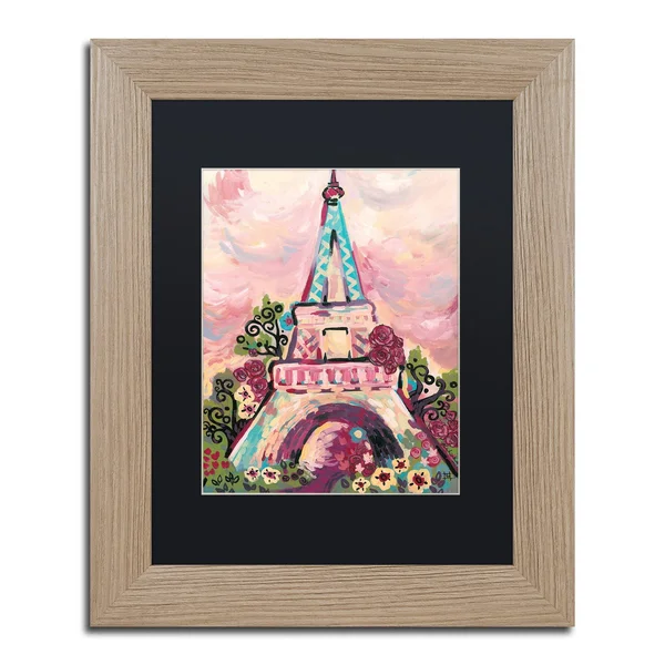 Trademark Fine Art ALI5486-T1620BMF Lumiere De La Ville by Natasha Wescoat, Black Matte, Birch Frame 16x20-Inch