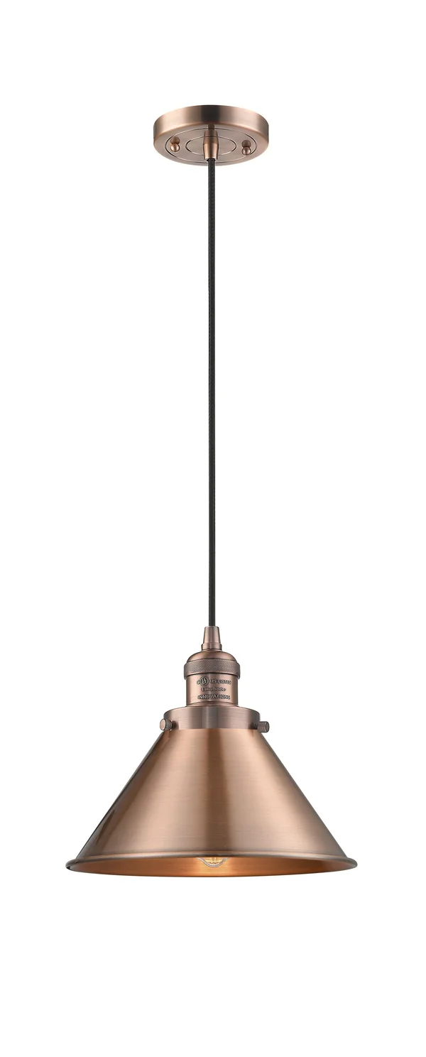 Innovations Lighting Briarcliff 1 Light Mini Pendant 201c AC M10 AC (Antique Copper)