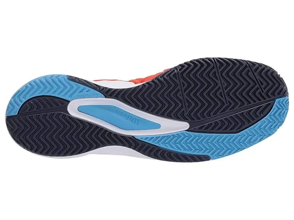 Wilson Men's Rush Pro 3.0 Tennis Shoes (Tangerine Tango/White/Bonnie Blue)