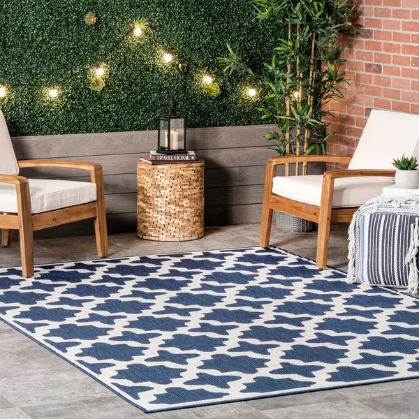 nuLOOM Piper Nautical Striped Indoor/Outdoor Area Rug - Size: 8& x 10&