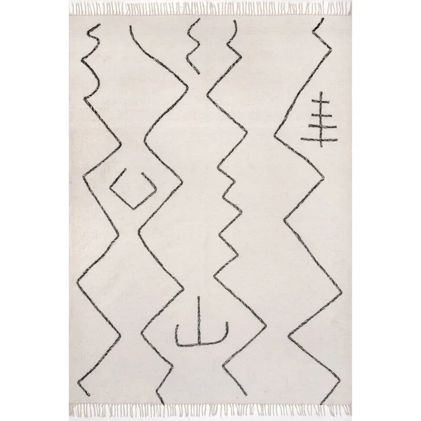 nuLOOM Moira Tribal Flatweave Tassel Area Rug, Size: 3& x 5&