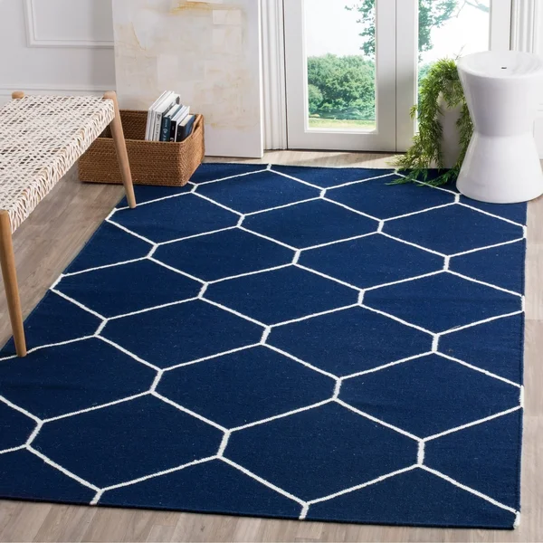 Safavieh Dhurries Grey/Ivory 6 ft. x 9 ft. Area Rug