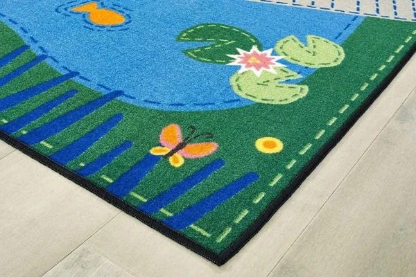 Carpets for Kids Value Plus Tranquil Pond Rug, 8 x 12 Feet