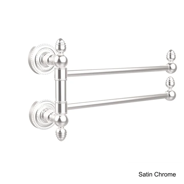 Allied Brass Dottingham Collection 2 Swing Arm Towel Rail Matte Black