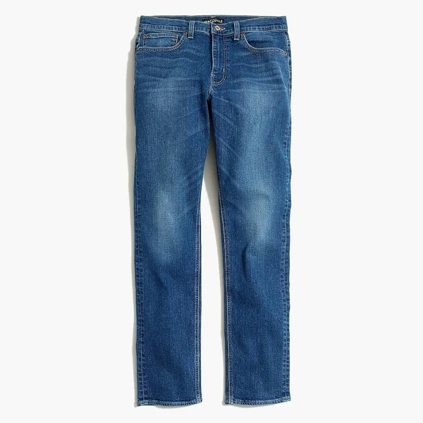 J.Crew Factory Mens Straight-Fit Jean in Signature Flex (Light Medium - Size 38x32)