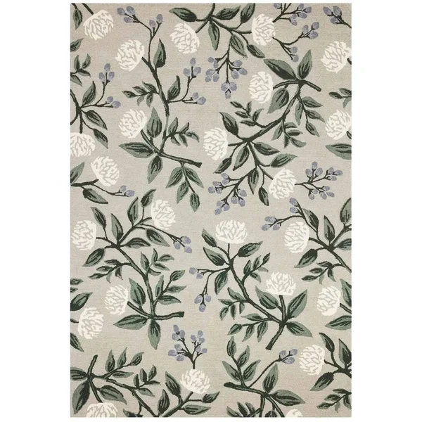 Rifle Paper Co. x Loloi Joie Peonies Rug - Grey