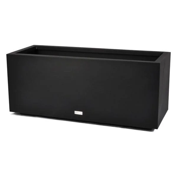 Metallic Series Long Box Planter - Black, Large