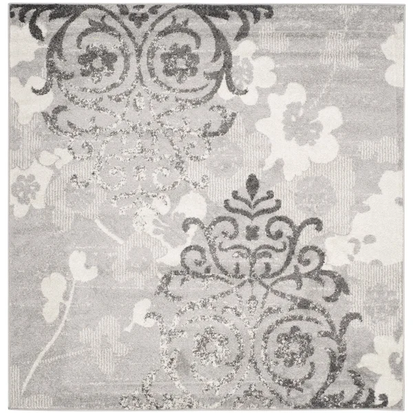 Safavieh ADR114B Adirondack Silver - Ivory Area Rug - 10& x 10& Square