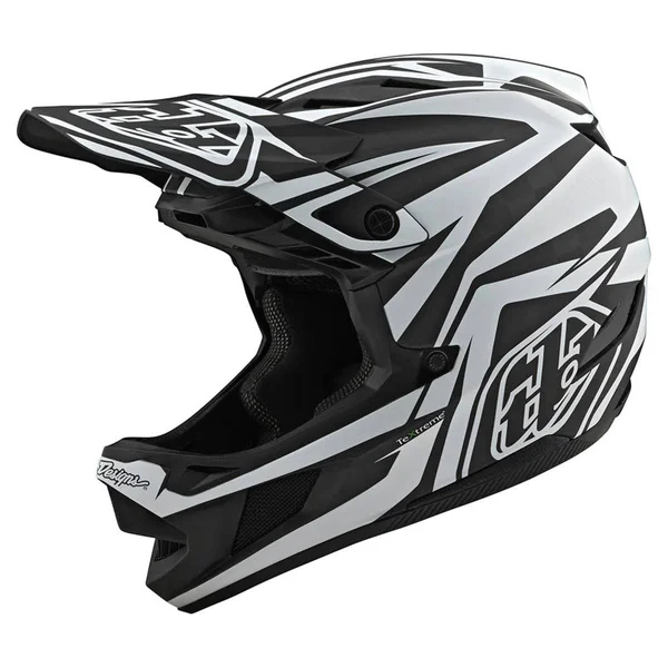 Troy Lee Designs D4 Carbon Slash Helmet - Black-White