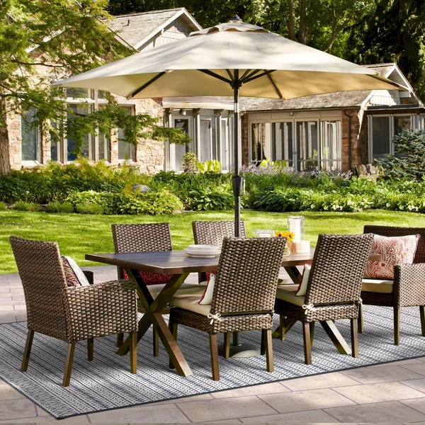 Halsted 4pk All-Weather Wicker Patio Dining Chair - Tan - Threshold