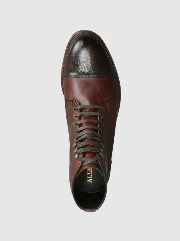 Men's Allen Edmonds Landon Lace-Up Cap Toe Boot, Size 8.5 D - Brown