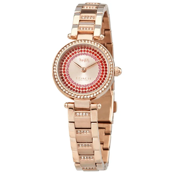 Coach Park Quartz Rose Dial Ladies Watch 14503669, Quartz Movement, Stainless Steel with Crystal-set Links Strap, 26 mm Case in