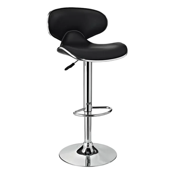 Powell Furniture Chrome Bar Stool, Black