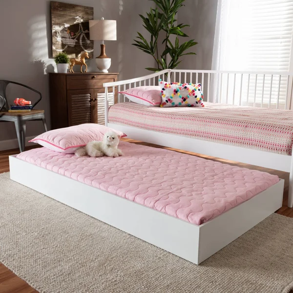 Baxton Studio 158-9659 Renata White Finished Wood Twin Size Trundle