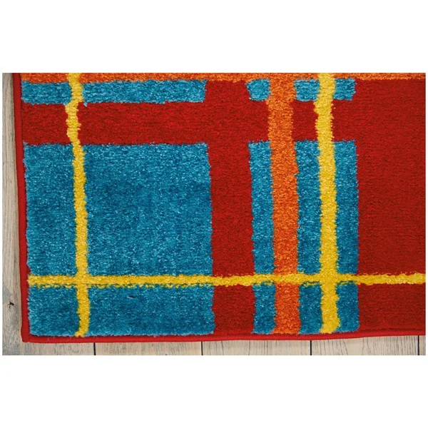 Nourison OKD01 Oakdale Red Area Rug, 4&x6&