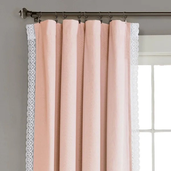 Lush Decor Rosalie Window Curtain Panels Blush 54x84 Set